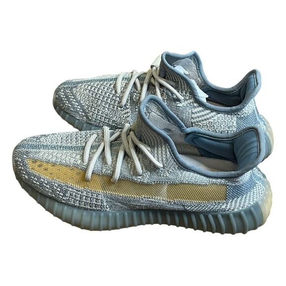adidas Yeezy Boost 350 V2 Low Israfil Sneakers Grey Yellow Mesh Street 8.5 - Picture 4 of 14